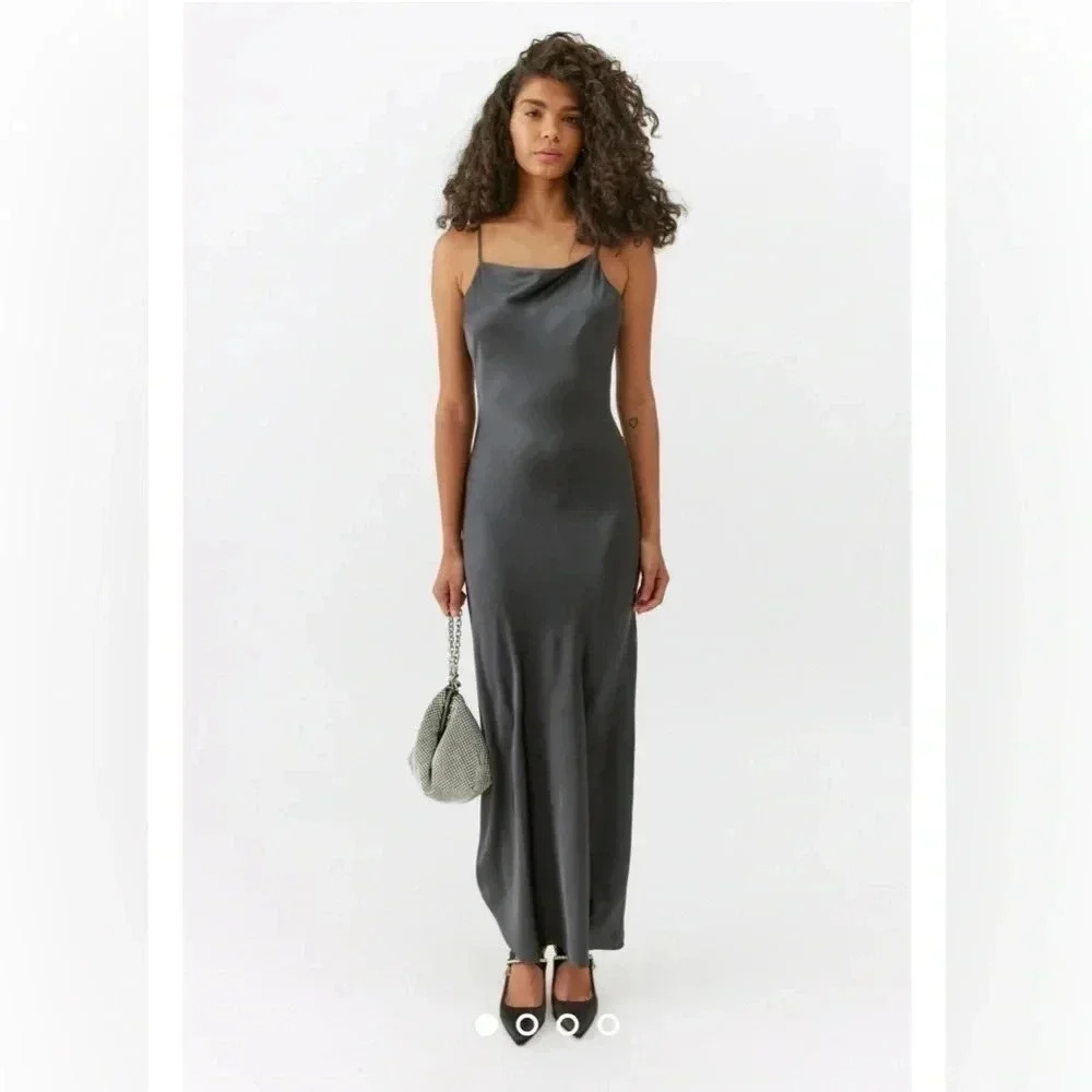 Revolve Lioness Brand Nineties Moss Maxi Slip-On Dress
